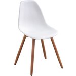 4 chaises de jardin en polypropylene - Blanc - 50 x 55 x 85 5 cm