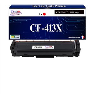 T3AZUR -Toner compatible avec CF413X (410X) pour HP Color LaserJet Pro M452dn M452nw - Magenta