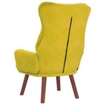 vidaXL Fauteuil relaxant Jaune 69 x 74 x 93 cm Velours