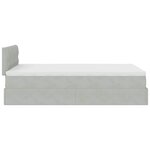 vidaXL Cadre de lit ottoman et matelas gris clair 120x200 cm velours