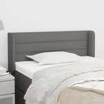 vidaXL Tête de lit avec oreilles Gris foncé 103x16x78/88 cm Tissu