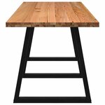 vidaXL Table à manger marron clair 280x80x74 cm rectangulaire