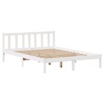 vidaXL Cadre de lit sans matelas blanc 150x200 cm bois de pin massif