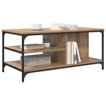 vidaXL Table basse Chêne artisanal 100 x 50 x 45 cm Bois d'ingénierie