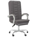 vidaXL Fauteuil inclinable de bureau Gris Similicuir