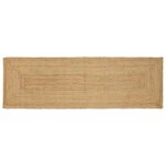 vidaXL Tapis de zone Beige 80 x 400 cm Jute