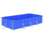 Vidaxl piscine avec cadre en acier 394x207x80 cm bleu