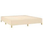 vidaXL Cadre de lit Crème 180 x 200 cm Tissu