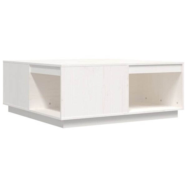 vidaXL Table basse Blanc 100x101x40 5 cm Bois massif de pin