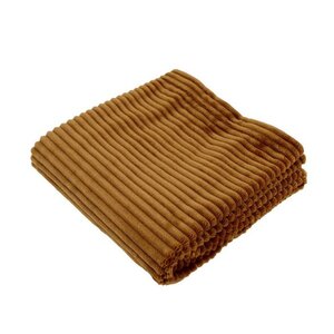 Couverture boudoir Caramel 75 x 100 cm - Velours côtelé douce et chaude