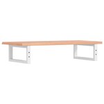 vidaXL Étagère de vasque murale acier et bois de chêne massif