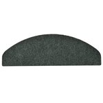 vidaXL Tapis d'escalier autocollants 15 Pièces Vert 65x21x4 cm Aiguilleté