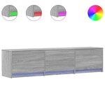 vidaXL Meuble TV Gris Sonoma 165 x 34 x 40 cm Bois d'ingénierie