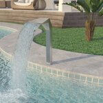 vidaXL Fontaine d'étang Acier inoxydable 50 x 30 x 90 cm Argenté