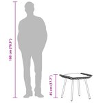 vidaXL Tabourets de jardin 2 Pièces Naturel 50x40x45 cm Rattan synthétique