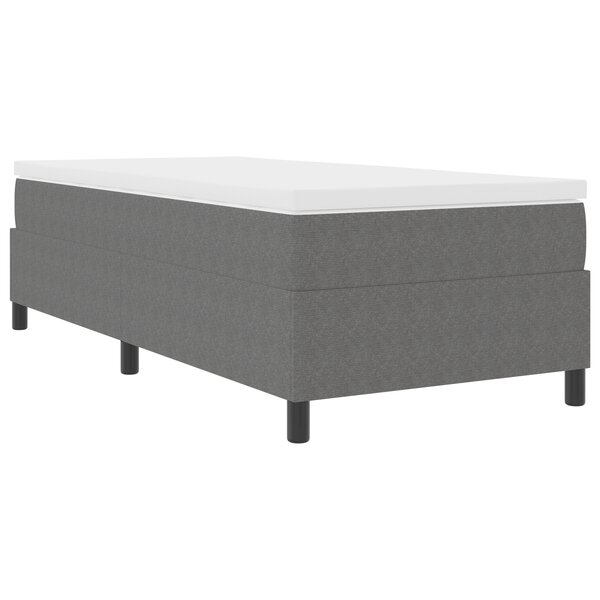 vidaXL Lit à ressorts avec matelas gris clair  90 x 200 cm  en tissu côtelé.