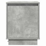 vidaXL Meuble de chevet avec éclairage LED Béton gris 39x34 5x50 cm