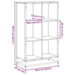 vidaXL Bibliothèque sonoma gris 65 5x33x107 5 cm bois d'ingénierie