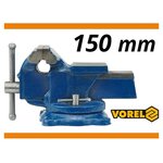 VOREL Étau à base pivotante 150 mm Bleu