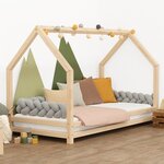 Lit cabane enfant FUNNY 120 x 200 verni