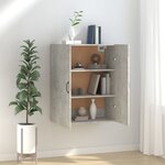 vidaXL Armoire suspendue Gris béton 69 5x34x90 cm Bois d'ingénierie