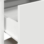 vidaXL Table de chevet avec tiroir blanc 51x31x47 cm