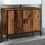 vidaXL Armoire lavabo vieux bois 80x30x60 cm bois d'ingénierie