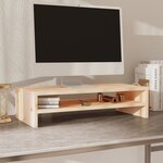 vidaXL Support de moniteur 50x24x13 cm Bois de pin solide