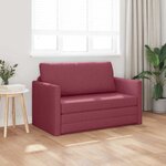 vidaXL Canapé-Lit 110cm Bordeaux tissu