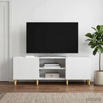 vidaXL Meuble TV Blanc 150 x 31 x 50 cm Bois d'ingénierie