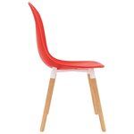 Vidaxl chaises de salle à manger 6 pcs rouge plastique