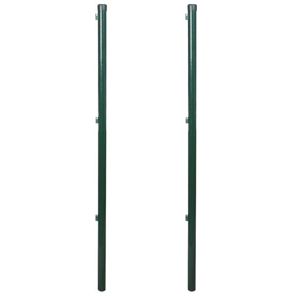 vidaXL Poteaux de clôture 2 Pièces 170 cm