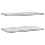 vidaXL Étagères murales 2 Pièces 75x40x3 cm argenté acier inoxydable
