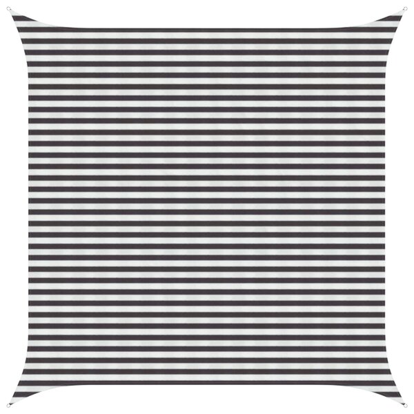 vidaXL Voile d'ombre Anthracite et blanc 4 x 4 m HDPE