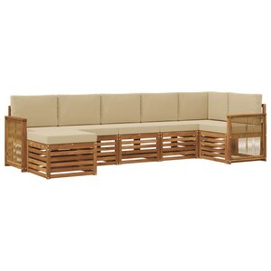 vidaXL Ensemble de canapés d'extérieur 6 pc Naturel