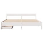 vidaXL Cadre de lit sans matelas blanc 160x200 cm bois de pin massif