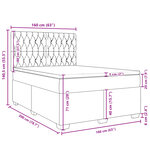 vidaXL Sommier à lattes de lit avec matelas Rose 160x200 cm Velours