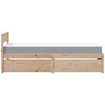 vidaXL Lit avec tiroirs et matelas 90x200 cm bois massif de pin