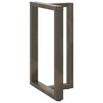 vidaXL Pieds de table de bar en T 2 pièces noir 60 x 35 x (90-91) cm acier