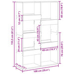 vidaXL Bibliothèque chêne sonoma 100x33x155 5 cm bois d'ingénierie