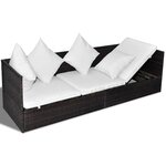 vidaXL Transat Marron 200 x 60 x 58 cm polyrotin