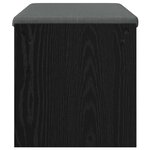 vidaXL Banc d'entrée avec coussin Chêne noir 83 x 38 x 40 cm