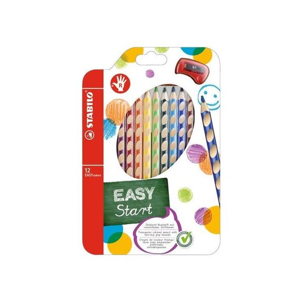 Etui de 12 Crayons de couleur EASYcolors Start ergonomique pour Droitier x 12 STABILO