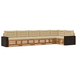 vidaXL Ensemble de canapés d'extérieur 6 Pièces Naturel et Beige