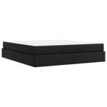 vidaXL Cadre de lit avec matelas Noir 180 x 200 cm Faux cuir
