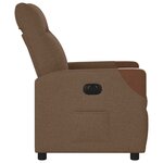 vidaXL Fauteuil inclinable électrique Marron Tissu