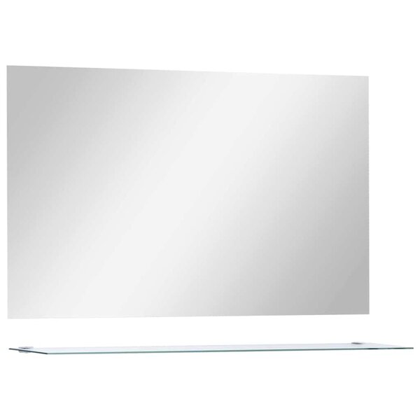 vidaXL Miroir mural avec étagère 100x60 cm Verre trempé