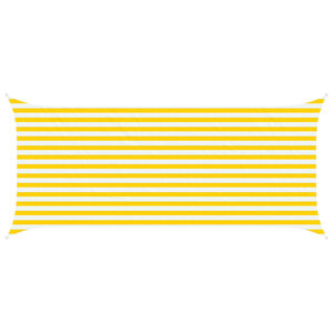 vidaXL Voile d'ombre Jaune et blanc 4 5 x 2 m 100 polyester Oxford