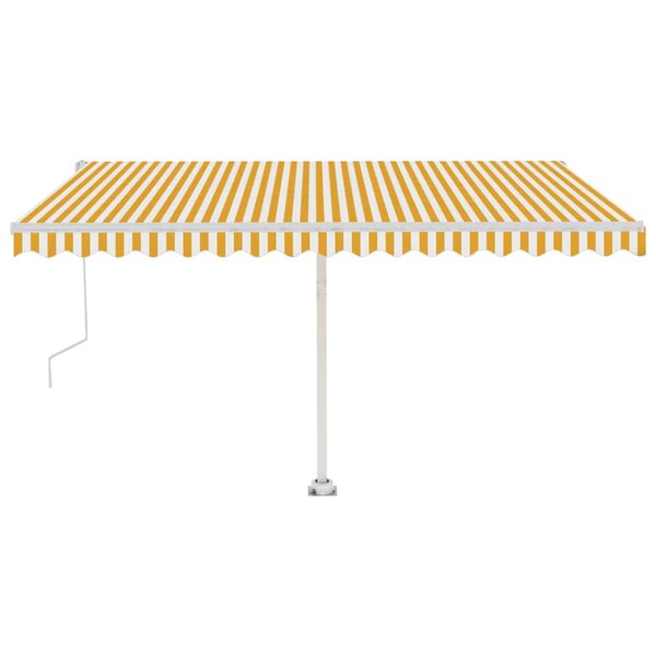 vidaXL Auvent automatique sur pied 400x350 cm Jaune/Blanc
