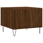 vidaXL Table basse Chêne marron 50x50x40 cm Bois d'ingénierie